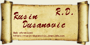 Rusin Dušanović vizit kartica